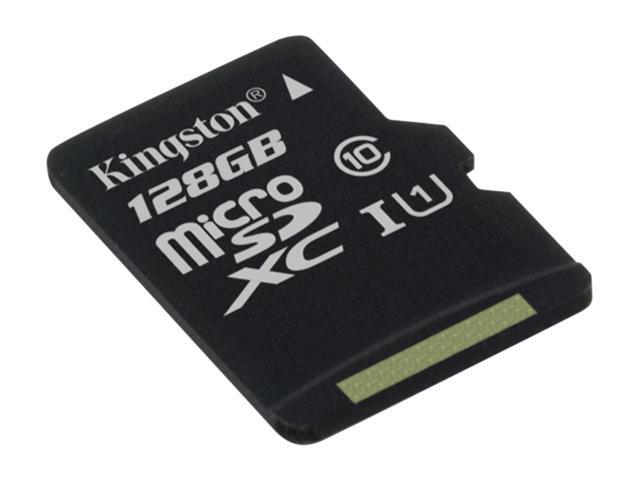 Kingston 128GB MicroSDXC UHS-I/U1 Class 10 Memory Card (SDC10G2/128GBSP)