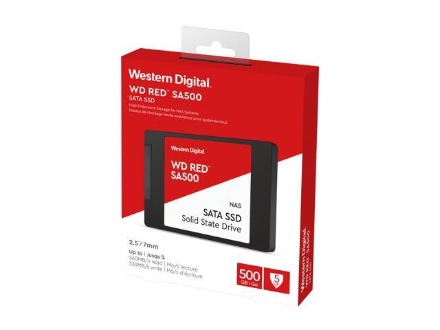 Western Digital WD Red SA500 2.5' 500GB SATA III 3D NAND Internal Solid State Drive (SSD) WDS500G1R0A