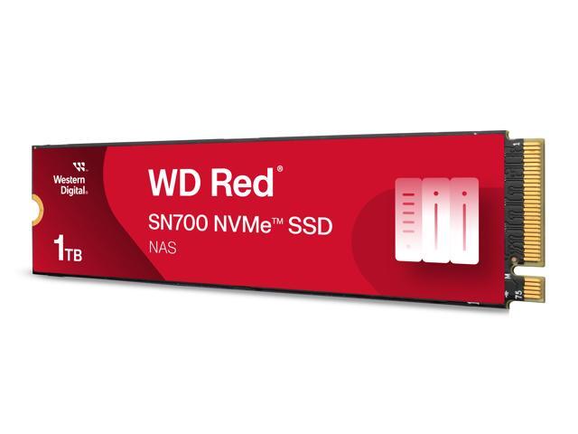 Western Digital 1TB WD Red SN700 NVMe Internal Solid State Drive SSD for NAS Devices - Gen3 PCIe, M.2 2280, Up to 3,430 MB/s - WDS100T1R0C