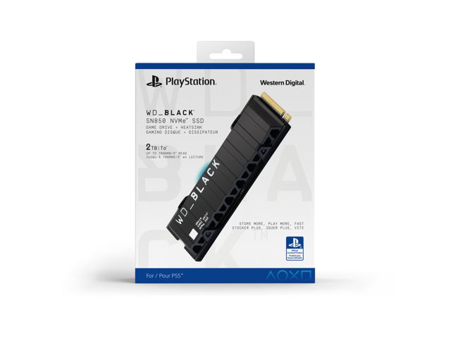 Open Box - Western Digital WD_BLACK™ SN850 NVMe™ SSD for PS5™ Consoles M.2 2280 2TB PCI-Express 4.0 x4 Internal Solid State Drive (SSD).