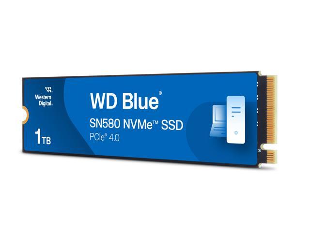 Western Digital 1TB WD Blue SN580 NVMe Internal Solid State Drive SSD - Gen4 x4 PCIe 16Gb/s, M.2 2280, Up to 4,150 MB/s - WDS100T3B0E