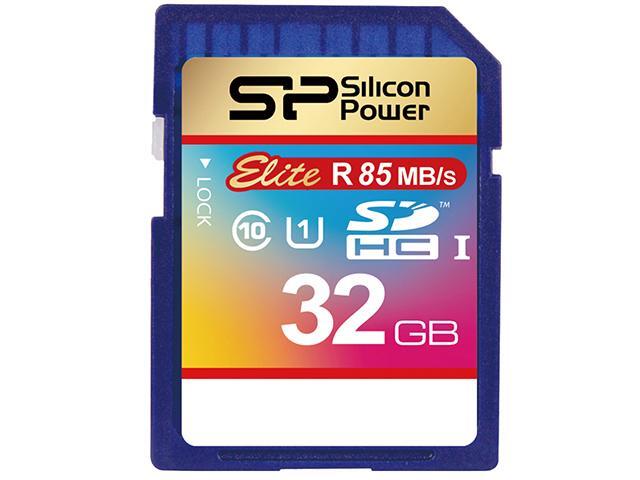 Silicon Power 32GB Elite SDHC UHS-I/U1 Class 10 Memory Card , Speed Up to 85MB/s (SP032GBSDHAU1V10)