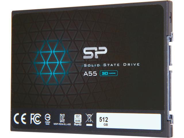 Silicon Power Ace A55 2.5' 512GB SATA III 3D NAND Internal Solid State Drive (SSD) SU512GBSS3A55S25NE