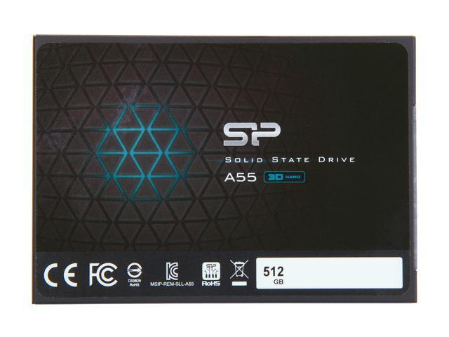 Silicon Power Ace A55 2.5' 512GB SATA III 3D NAND Internal Solid State Drive (SSD) SU512GBSS3A55S25NE
