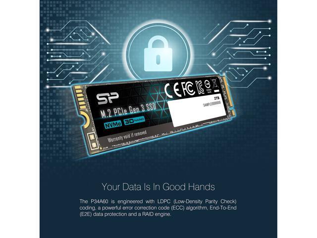 Silicon Power 2TB NVMe PCIe Gen3 x4 M.2 2280 SSD (SU002TBP34A60M28SN)