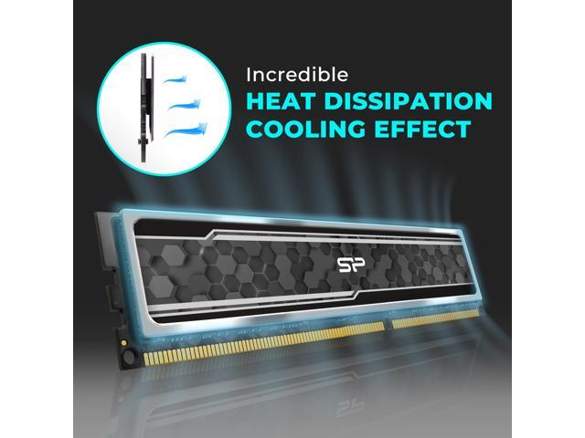 Silicon Power Gaming DDR4 16GB Kit (2 x 8GB) 3600MHz (PC4 28800) C18 Desktop Memory Module Ram with Heatsink Camouflage Grey (SP016GXLZU360BDAJ5)