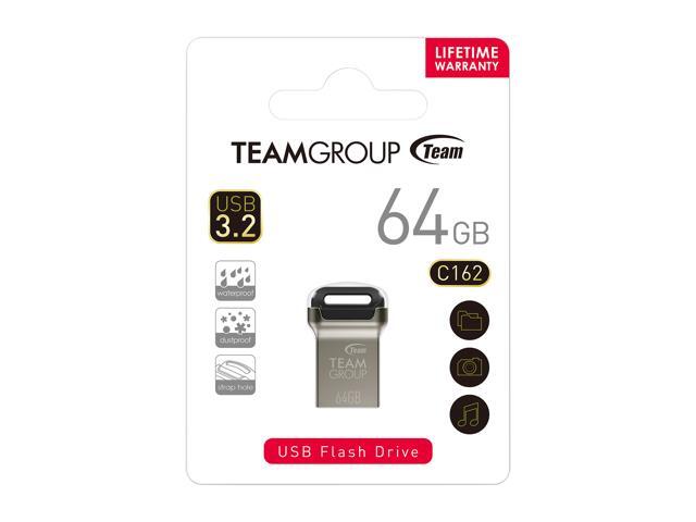 Team 64GB C162 USB 3.2 Gen1 Flash Drive, Up to 100MB/s (TC162364GB01)