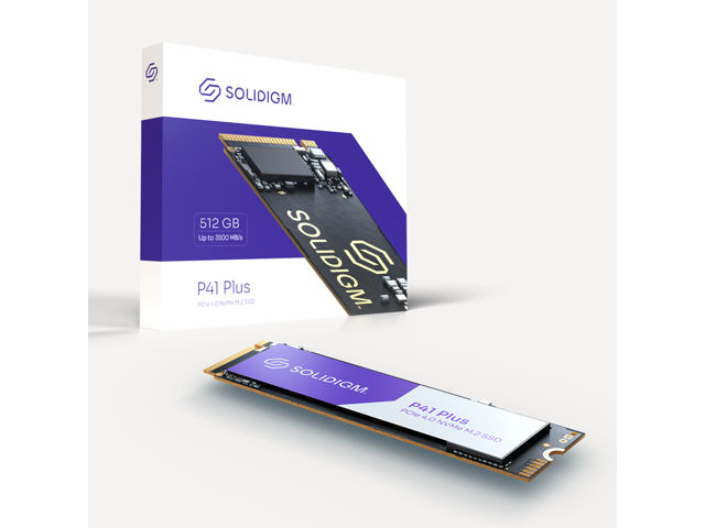 Solidigm P41 Plus Series 512GB, M.2 80mm PCIe 4.0 x4, 3D4, QLC Internal Solid State Drive (SSD) SSDPFKNU512GZX1