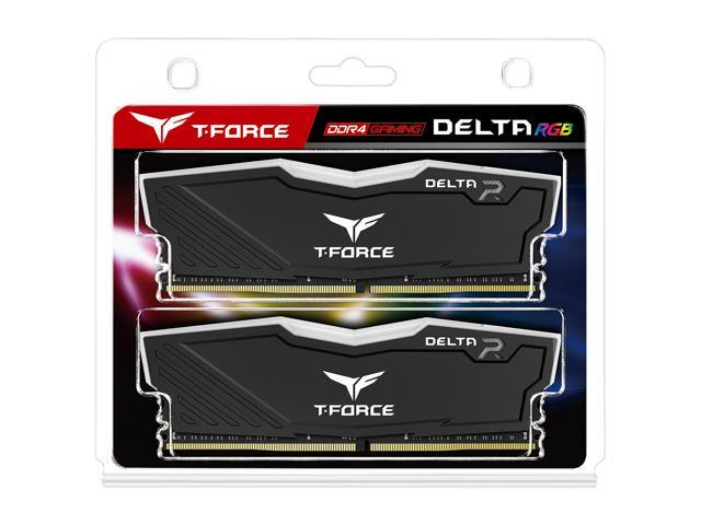 Team T-Force Delta RGB 32GB (2 x 16GB) 288-Pin PC RAM DDR4 3200 (PC4 25600) Desktop Memory Model TF3D432G3200HC16FDC01