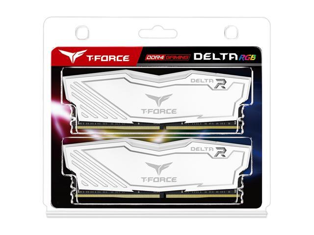 Team T-Force Delta RGB 16GB (2 x 8GB) 288-Pin PC RAM DDR4 3200 (PC4 25600) Desktop Memory Model TF4D416G3200HC16FDC01