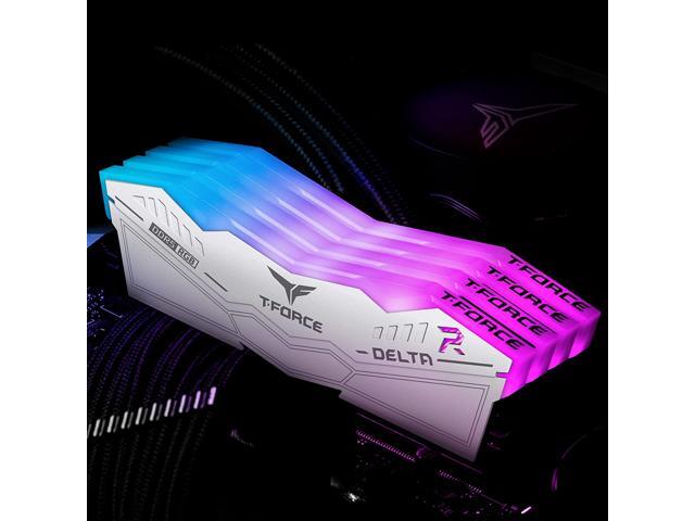 Team T-Force Delta RGB 64GB (2 x 32GB) 288-Pin PC RAM DDR5 6400 (PC5 51200) Desktop Memory Model FF4D564G6400HC30CDC01