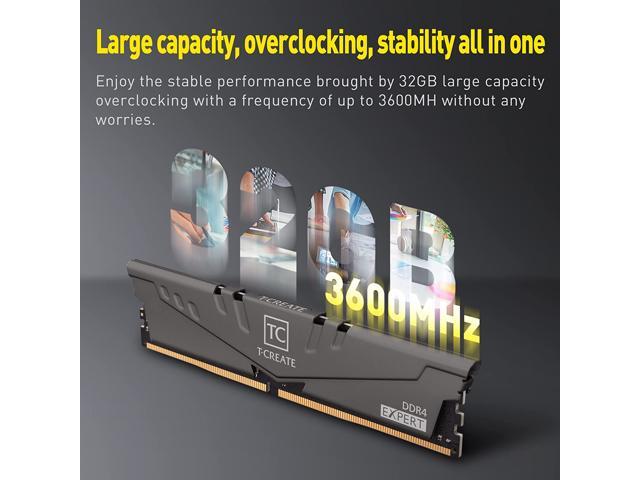 Team T-CREATE EXPERT 32GB (2 x 16GB) 288-Pin PC RAM DDR4 3200 (PC4 25600) Desktop Memory Model TTCED432G3200HC16FDC01