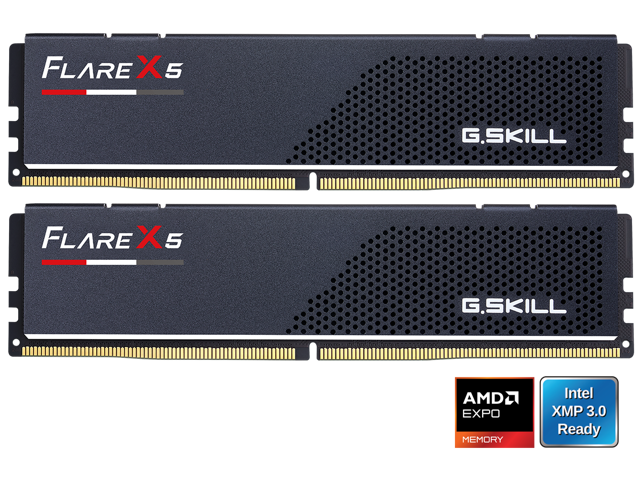 G. SKILL Flare X5 32GB (2 x 16GB) 288-Pin PC RAM DDR5 6000 (PC5 48000) Desktop Memory Model F5-6000J3038F16GX2-FX5