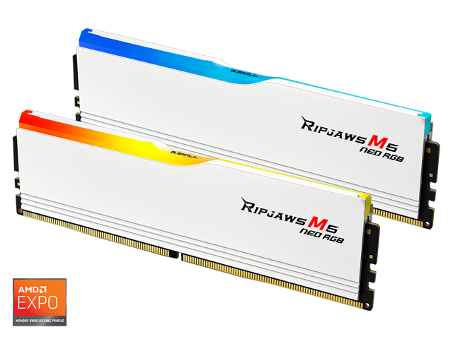 G. SKILL Ripjaws M5 Neo RGB Series 32GB (2 x 16GB) 288-Pin PC RAM DDR5 6000 (PC5 48000) Desktop Memory