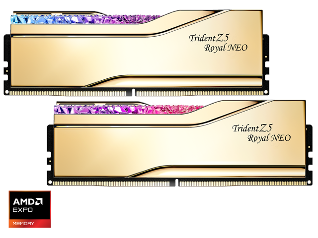 G.SKILL Trident Z5 Royal Neo Series 32GB (2 x 16GB) 288-Pin PC RAM DDR5 8000 (PC5 64000) Desktop Memory Model F5-8000J3848H16GX2-TR5NG