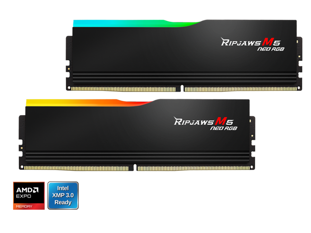 G. SKILL Ripjaws M5 Neo RGB Series 32GB (2 x 16GB) 288-Pin PC RAM DDR5 6000 (PC5 48000) Desktop Memory RAM