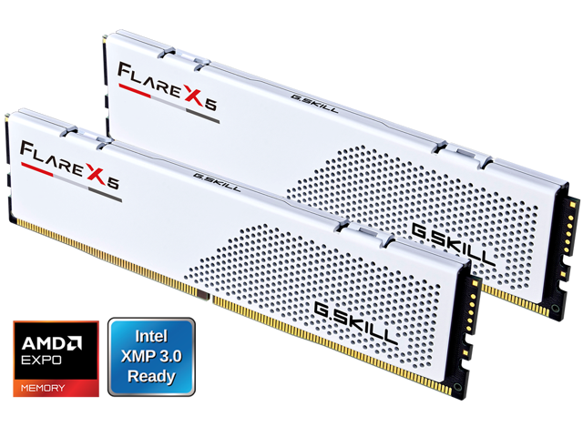 G. SKILL Flare X5 64GB (2 x 32GB) 288-Pin PC RAM DDR5 6000 (PC5 48000) Desktop Memory Model F5-6000J3636F32GX2-FX5W RAM
