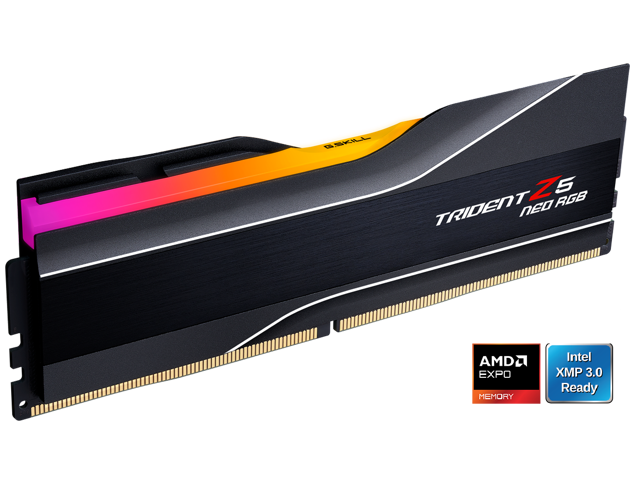 G. SKILL Trident Z Neo Series 64GB 288-Pin PC RAM DDR5 6000 (PC5 48000) Desktop Memory Model F5-6000J3444F64GX1-TZ5NR RAM