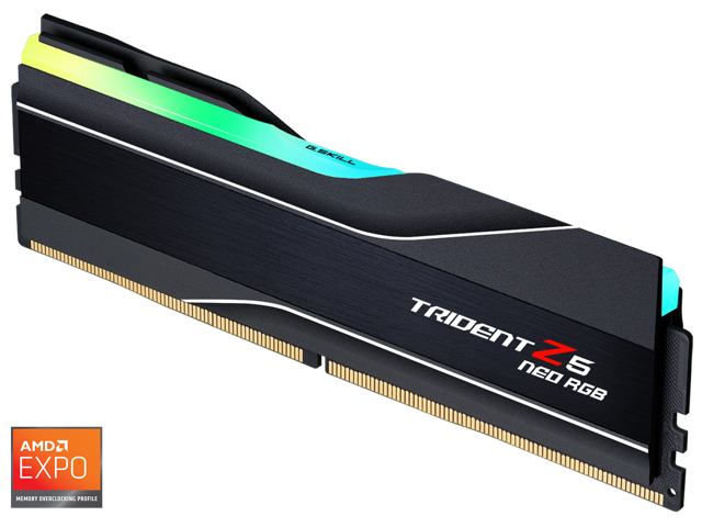 G. SKILL Trident Z5 Neo RGB Series AMD EXPO 16GB 288-Pin PC RAM DDR5 6000 (PC5 48000) Desktop Memory Model F5-6000J3038F16GH1-TZ5NR