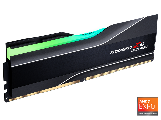 G. SKILL Trident Z5 Neo RGB Series AMD EXPO 16GB 288-Pin PC RAM DDR5 6000 (PC5 48000) Desktop Memory Model F5-6000J3038F16GH1-TZ5NR
