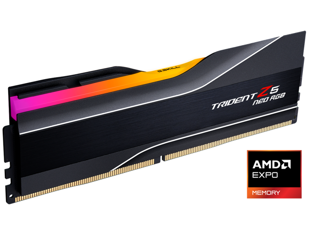 G. SKILL Trident Z5 Neo RGB Series AMD EXPO 16GB 288-Pin PC RAM DDR5 6000 (PC5 48000) Desktop Memory Model F5-6000J3038F16GH1-TZ5NR RAM