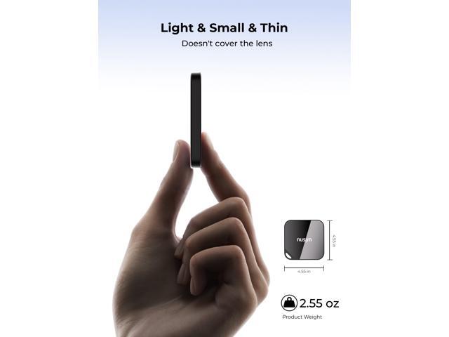 Nusyn 2TB Magnetic Portable SSD - Up to 2000MB/s, USB-C, USB 3.2 Gen 2x2, Aluminum+Glass Housing - Black (NSP33)
