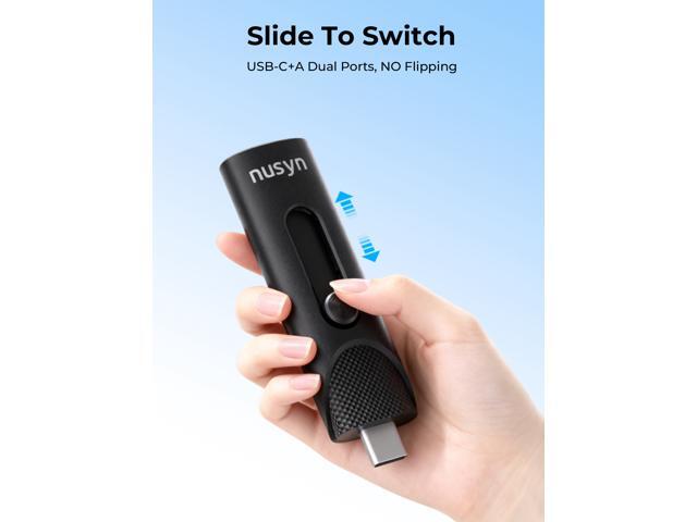 Nusyn NSU53 1TB External SSD / USB Drive - Up to 1050MB/s, 2-in-1 USB-C + USB-A, USB 3.2 Gen2, Portable Solid State Drive for iPhone 15/16+,...