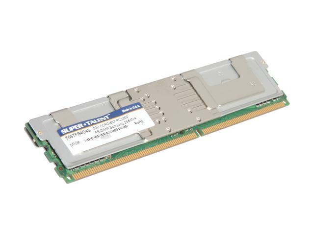 SUPER TALENT 4GB ECC Fully Buffered DDR2 667 (PC2 5300) Server Memory Model T667FB4G4S