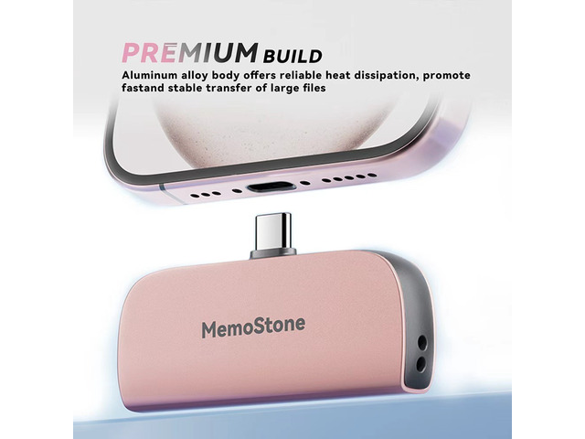 KingSpec Memostone 512GB Portable SSD, USB 3.2 Gen 2x2 Type-C, Seq. Read Speeds Up to 2,000MB/s, for Laptop, Phone and Computer -US5-512 (Pink) — photo 4