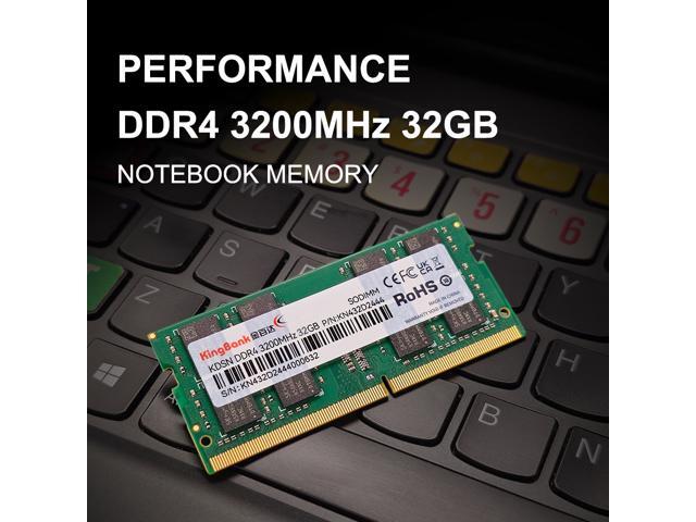 Kingbank 32GB 260-Pin DDR4 SO-DIMM DDR4 3200 (PC4 25600) Laptop Memory Model KBN32G3200