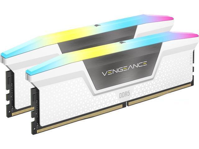 CORSAIR Vengeance RGB 64GB (2 x 32GB) 288-Pin PC RAM DDR5 5600 (PC5 44800) Desktop Memory Model CMH64GX5M2B5600C40W RAM