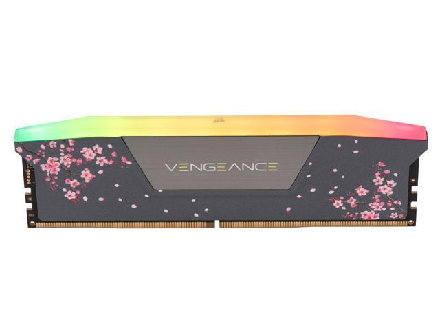 CORSAIR Vengeance RGB 32GB (2 x 16GB) 288-Pin PC RAM DDR5 6000 (PC5 48000) Custom Lab Cherry Blossom Desktop Memory Model CMH32GX5M2B6000Z30CB - Gray