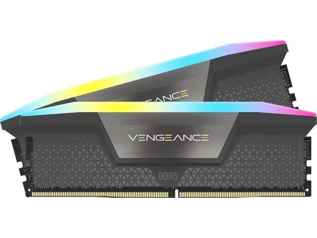 CORSAIR - VENGEANCE RGB DDR5 16GB (2 x 8GB) DDR5 5200MHz CL40-40-40-77 1.25V Intel XMP & AMD EXPO - Gray - image 3