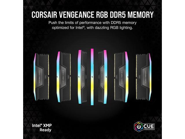 CORSAIR Vengeance RGB 16GB (2 x 8GB) 288-Pin PC RAM DDR5 5600 (PC5 44800) Desktop Memory Model CMH16GX5M2B5600Z40
