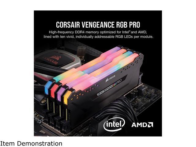 CORSAIR Vengeance RGB Pro 16GB (2 x 8GB) 288-Pin PC RAM DDR4 3200 (PC4 25600) Desktop Memory Model CMW16GX4M2E3200C16