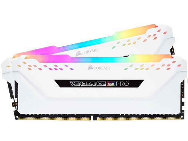 CORSAIR Vengeance RGB Pro 16GB (2 x 8GB) 288-Pin PC RAM DDR4 3200 (PC4 25600) Desktop Memory Model CMW16GX4M2E3200C16W