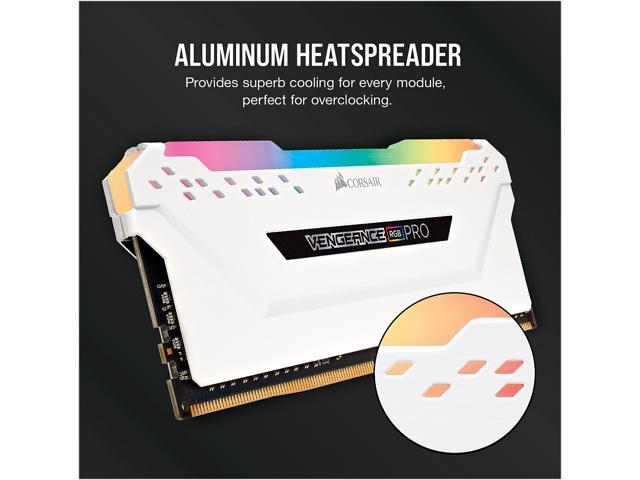CORSAIR Vengeance RGB Pro 16GB (2 x 8GB) 288-Pin PC RAM DDR4 3200 (PC4 25600) Desktop Memory Model CMW16GX4M2E3200C16W