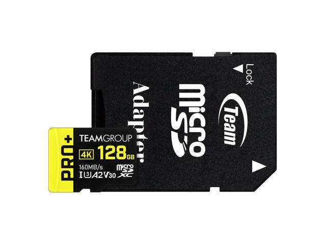 Team 128GB PRO+ microSDXC UHS-I/U3 Class 10 Memory Card with Adapter, compatible with Nintendo-Switch, Steam Deck, and ROG Ally, Speed Up to...