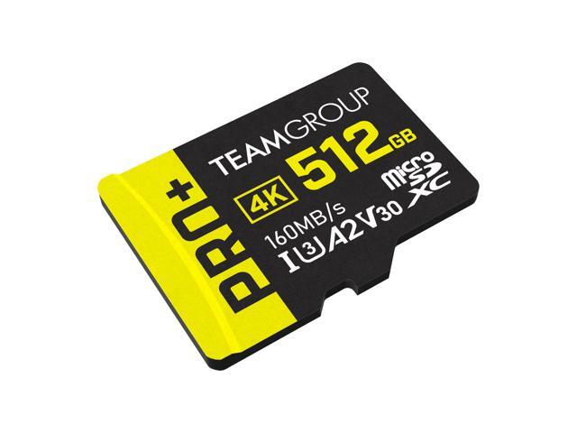 Team 512GB Pro+ microSDXC UHS-I/U3 Class 10 Memory Card with Adapter, compatible with Nintendo-Switch, Steam Deck, and ROG Ally, Speed Up to...