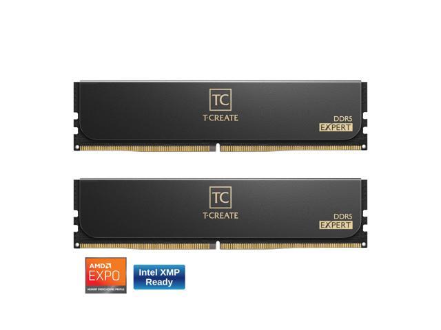 TEAMGROUP 96GB T-Create Expert DDR5 6400 MHz UDIMM Memory Kit (2 x 48GB, Black) - image 2