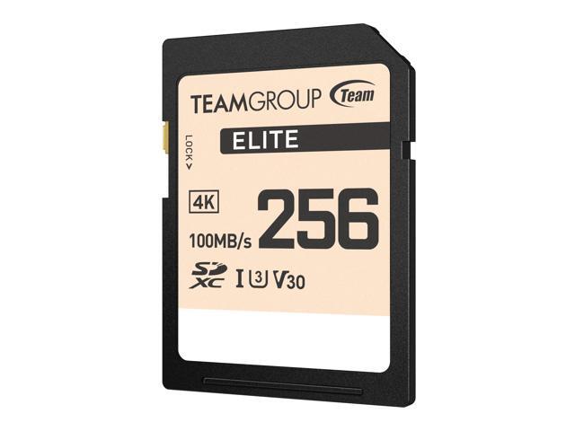 Team Group 256GB Elite 4K SD Card UHS-I U3 V30 Read/Write Speed Up to 100/50MB/s (TESDXC256GIV3069)