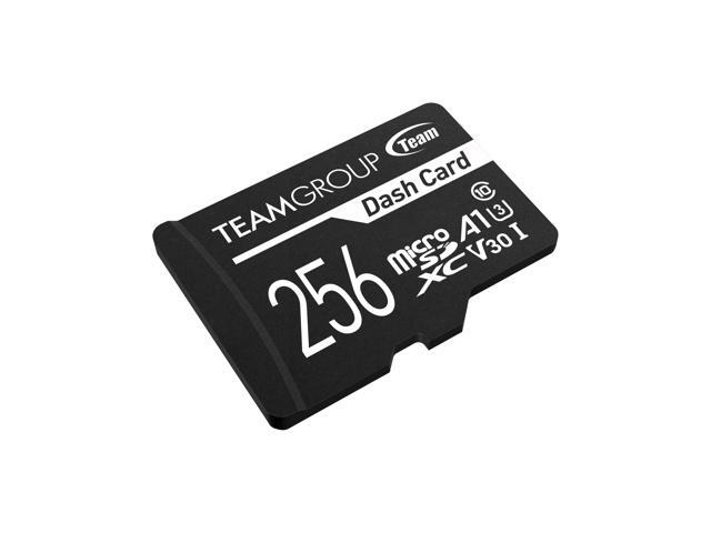 Team 256GB Dash Card microSDXC UHS-I/U1 Class 10 Memory Card with Adapter, Compatible for cams, Speed Up to 100MB/s (TDUSDX256GUHS03)