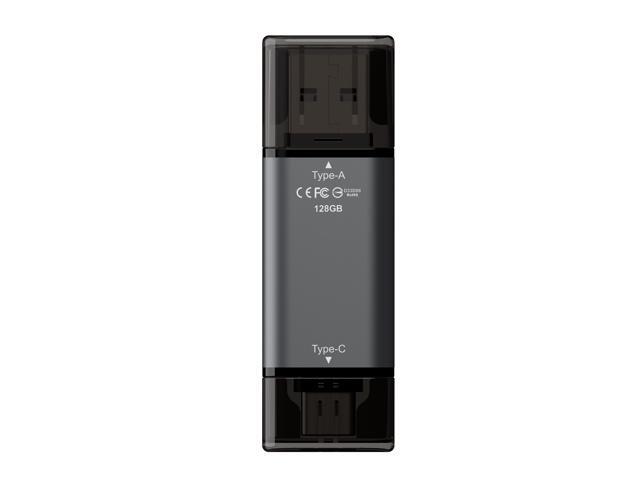 Team 128GB X1 USB 3.2 Gen1 2-in-1 Type-A and Type-C Flash Drives, Speed Up to 100MB/s (TX13128GB01)