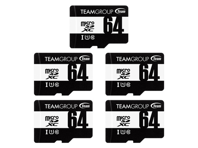 Team 64GB microSDXC Memory Card with Adapter Model TUSDX64GCL10U77