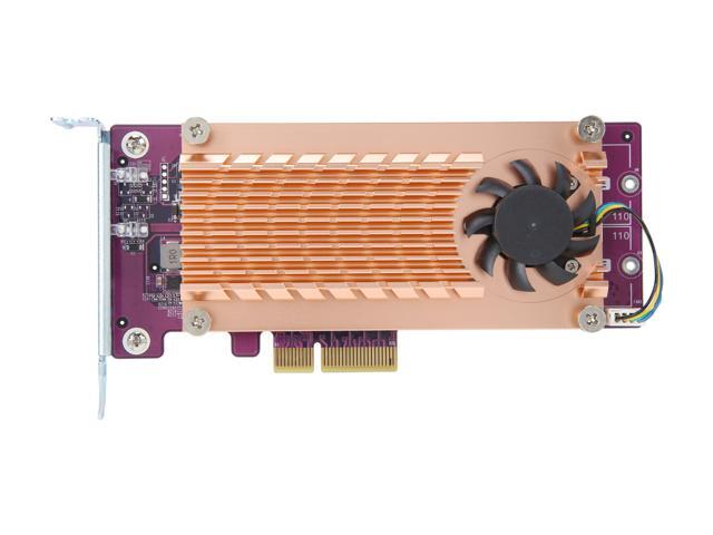 QNAP QM2-2P-244A Dual M.2 22110/2280 Pcie SSD Expansion Card (PCIe Gen2 X4), Low-Profile Bracket Pre-Loaded, Low-Profile Flat and Full-Height are...