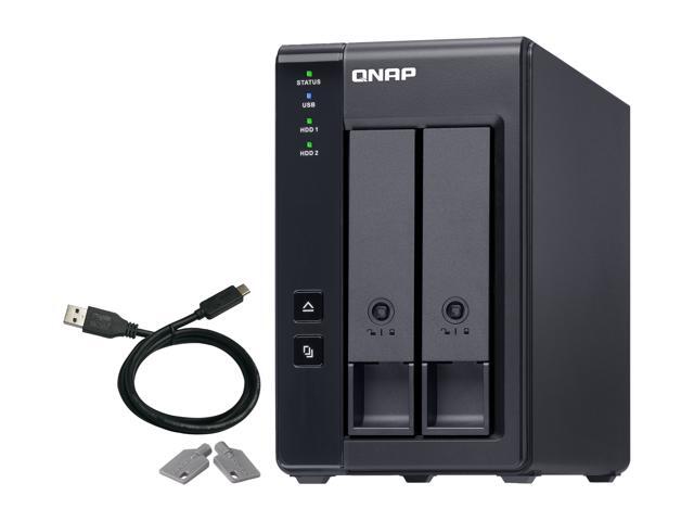 Open Box - QNAP TR-002-US 2 Bay Type-C Direct Attached Storage DAS Expansion with Hardware RAID (Diskless)