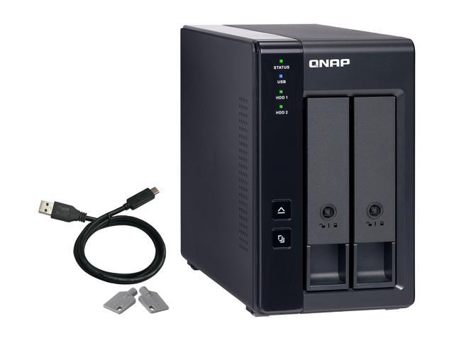 Open Box - QNAP TR-002-US 2 Bay Type-C Direct Attached Storage DAS Expansion with Hardware RAID (Diskless)