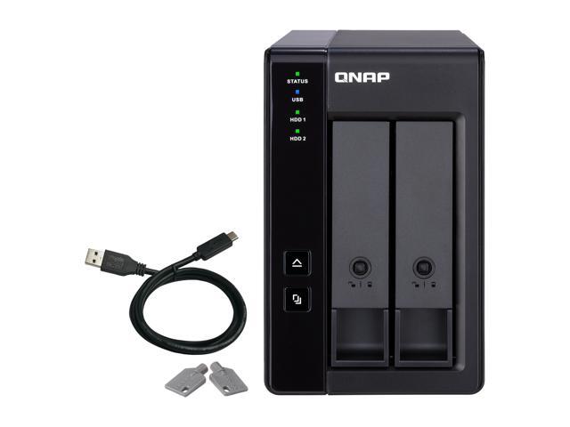 Open Box - QNAP TR-002-US 2 Bay Type-C Direct Attached Storage DAS Expansion with Hardware RAID (Diskless)