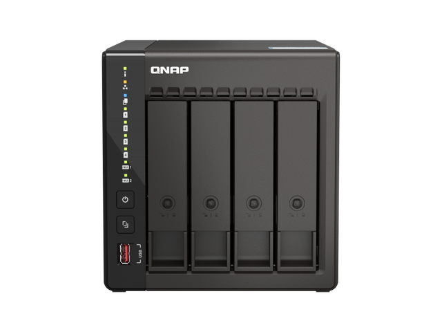 QNAP 4-Bay High-Performance desktop NAS with Intel Celeron 4-Core J6412, onboard 8GB RAM, 2 x 2.5GbE, 1 x HDMI 1.4b, 2 x M.2 PCIe Gen 3 Slots, 2x... — photo 2