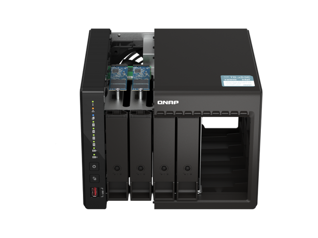 QNAP 4-Bay High-Performance desktop NAS with Intel Celeron 4-Core J6412, onboard 8GB RAM, 2 x 2.5GbE, 1 x HDMI 1.4b, 2 x M.2 PCIe Gen 3 Slots, 2x... — photo 3